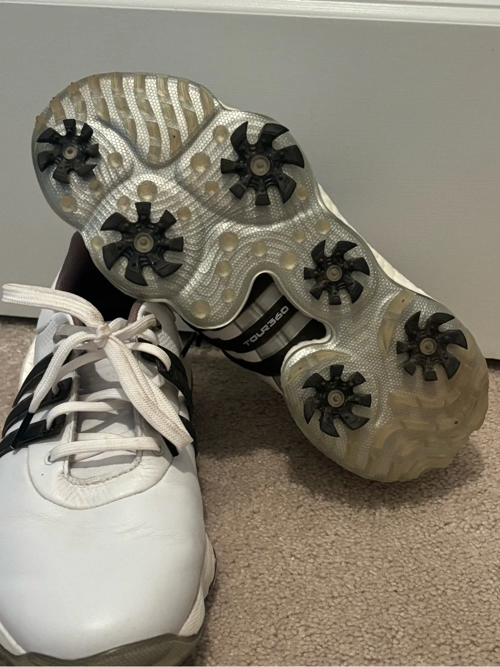 adidas Tour360 22 Men’s Size 7 White Athletic Golf Shoes Cloudfoam White